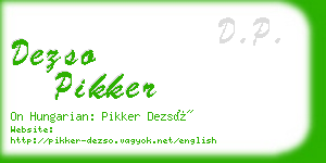 dezso pikker business card